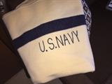 Vintage Navy Wool Blanket...very cool!