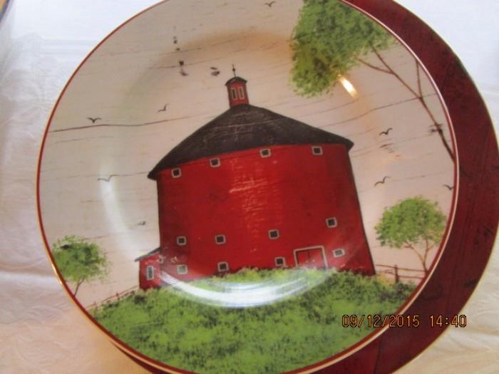 RED BARN DISHES - SERVICE FOR 4