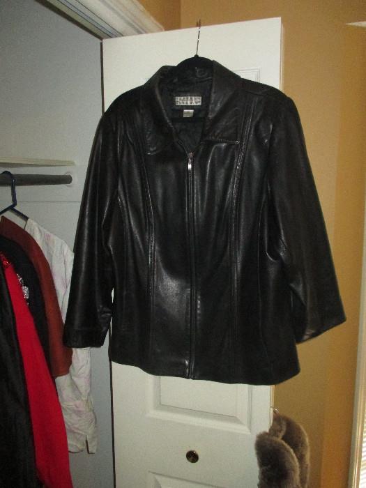 Very Nice Preston York Leather Jacket Size 2x