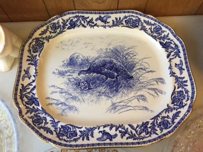 Royal Cauldon, England Turkey Platter.  Selling Between $350 and $600 on Ebay!