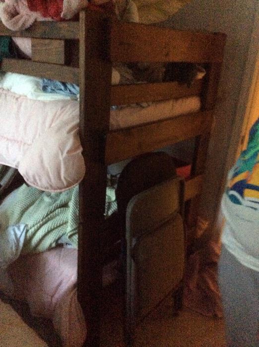 Vintage all wood bunk beds