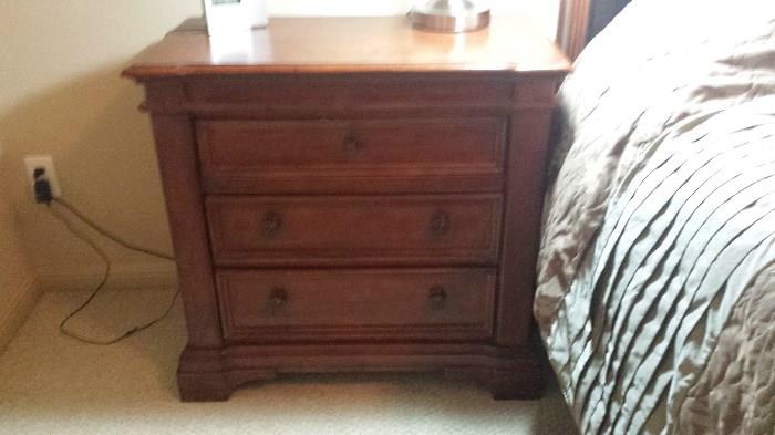 3 drawer bedside stand, 2 of these included with bedroom set.