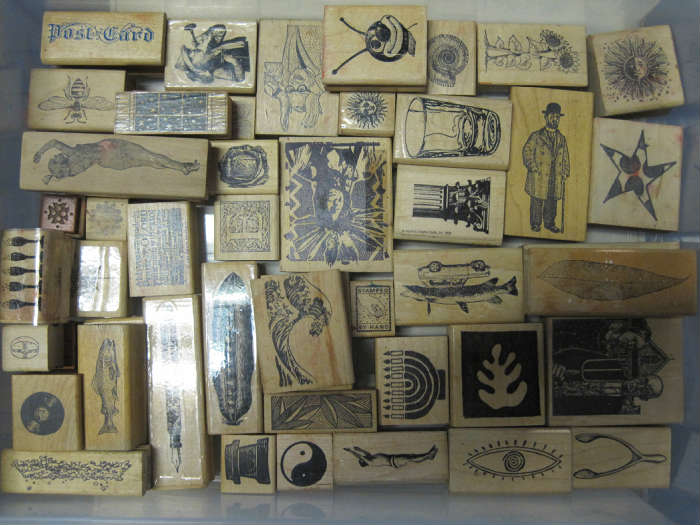 Great assortment of rubber stamps. Even more available than you see here.