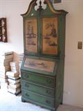 Outstanding Asian Painted Secretary
