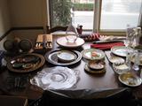 Wood Dinette Set w/4 Chairs and Leaf