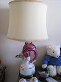 China Lamp and Silk Shade