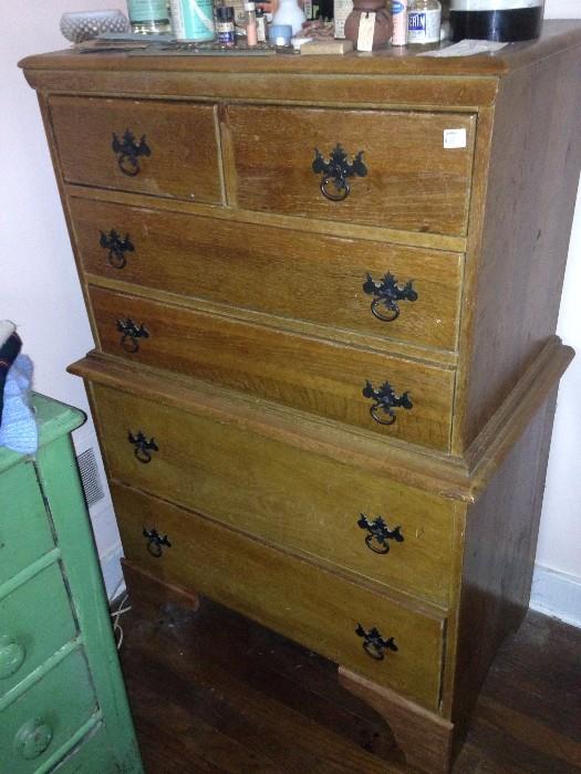 solid wood dresser.  great as is or upscale