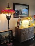 Lots of Tiffany Style lamps.