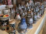 Dozens of German Steins.