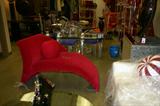 Velvet red chaise lounge, sexy and stylish