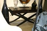 Dark wood end-table
