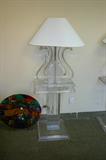 Acrylic lamp and table.