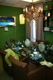 Judge Cribs dining table from her vacation rental home.