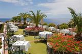 Outdoor tables with silk table cloth. Its four of them.