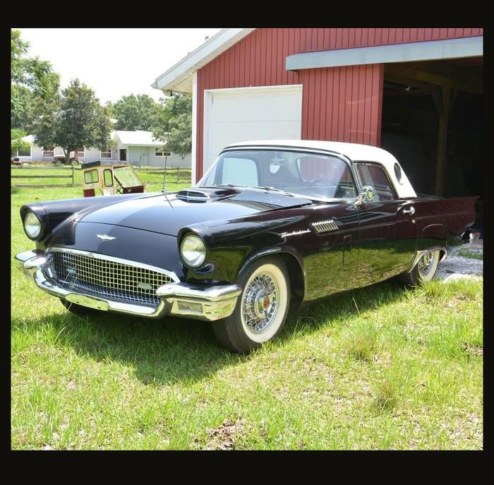 This is a restored 1957 Ford Thunderbird E-Code. The car is an older restoration. The body on the car is good overall. Panel fitment is good, not perfect. The car is solid mechanically. The Trim, Chrome, and Brightwork are complete and in good condition. The interior is in good condition. The undercarriage is solid, not detailed. The car has its hard top as well as vintage AC added. Tonneau Cover is included and additional photos are below. 
