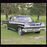 This is a restored 1959 Ford Galaxie Skyliner. The car is an older restoration that included body, paint, chrome, interior, and engine compartment. The car shows nicely although does have some flaws. The under carriage is heavily under coated. The paint and chrome both show well. The body appears straight and panel fitment is good. The engine compartment is clean, sorted, and properly detailed. The interior shows very nicely. The Dash, Gauges and Interior Brightwork all show well. The car is in good mechanical condition. This is a driver quality example that will appeal to many potential buyers looking for a car they can enjoy for local shows and cruises. Additional photos are below