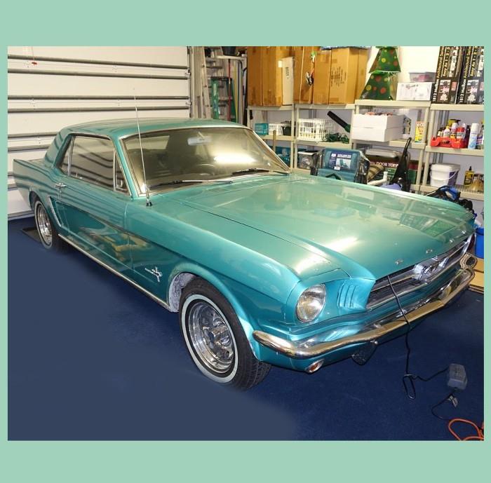 This is an unrestored early 1965 Ford Mustang Coupe. The car is very original with the exception of a repaint earlier in the cars life. The body on the car has rust, some of which has been partially repaired in the prior repaint. The engine and transmission are original to the car. The under carriage is original and undetailed. The car has been sitting in storage for many years and needs mechanical services to be functional. Cosmetic restoration is needed also. This is a great foundation for a restoration. 