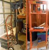 Black Bull Drill Press and 12 Ton Shop Press 