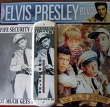 Andy, Barney, Opie, and Gomer, The Men of Mayberry Sign, Barney Fife Thermometer and Elvis Presley Blvd. Sign 