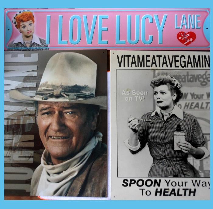 John Wayne and Lucy Signs 