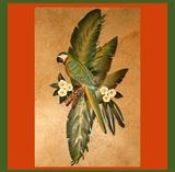 Very Attractive Metal Parrot Wall Sculpture 