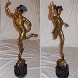 Tall Bronze Statue of Mercury, Very Nice 