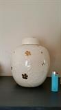 Ceramic Vase 14kt Gold Flowers