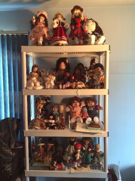 Dolls- Norman Rockwell/Native American Indian/Humell/porcelain//Cabbage patch coleco