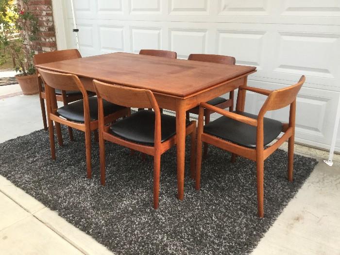 DANISH MODERN TABLE/6 STAMPED MADE IN DENMARK