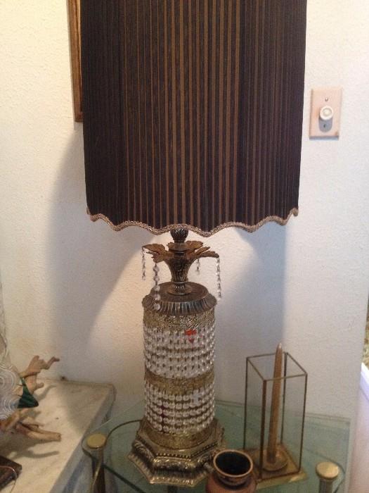 vintage crystal lamps