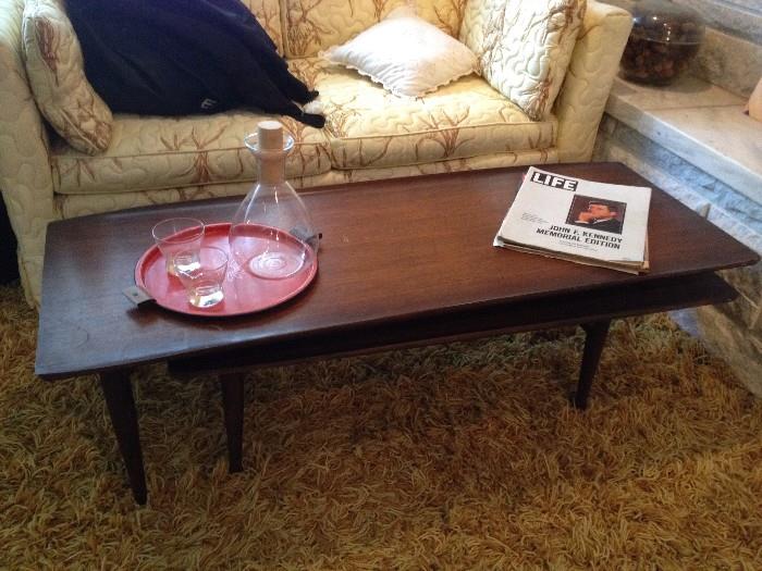 Vintage MCM swing-out coffee table