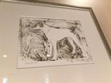 A beautiful monotype by Nan Cunningham in hand-finished Roma frame from Italy.