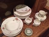 Mikasa China set.  Assorted Wedgwood pieces.