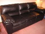 Black Leatherette Sofa