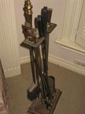 Brass Fireplace Set