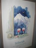 Watercolor Print / Poster Signed by Commissioned by Telluride for Jennifer Meadows. #4 of 50. Telluride 1990