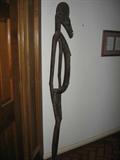 From Africa Hand Carved Ebony Wood Man Figure. 1965 Ashanti Tribe from the Ivory Coast.