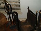 Fireplace Irons & Log Holder Built Together