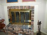 One of Two Brass Fireplace Screens