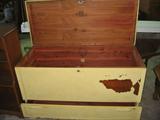 Lane Cedar Chest (that has been Painted) w/ Bottom Drawer (paint pealing)