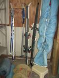 2 Sets of Snow Skis w/Bags, Boots, Gloves & Ski Poles