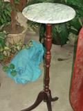 Marble Top Plant Stand. 4 ' Tall.