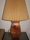 1 of 2 Wooden End Table Lamps