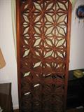 Teak Wood Japanese Screen Circa 1940's