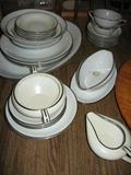 Noritake China 12 Place Setting. Japan 5594 'Silverdale' Pattern