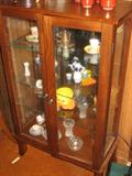 Small Lighted Wood Curio Cabinet