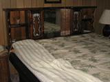King size waterbed frame and headboard