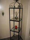 metal and glass display rack