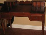 Mid century writing table. 44 inches wide, 36 inches tall, 20 inches deep.