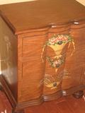 Wood nightstand. 20 inches long, 24 inches tall, 12 inches deep.